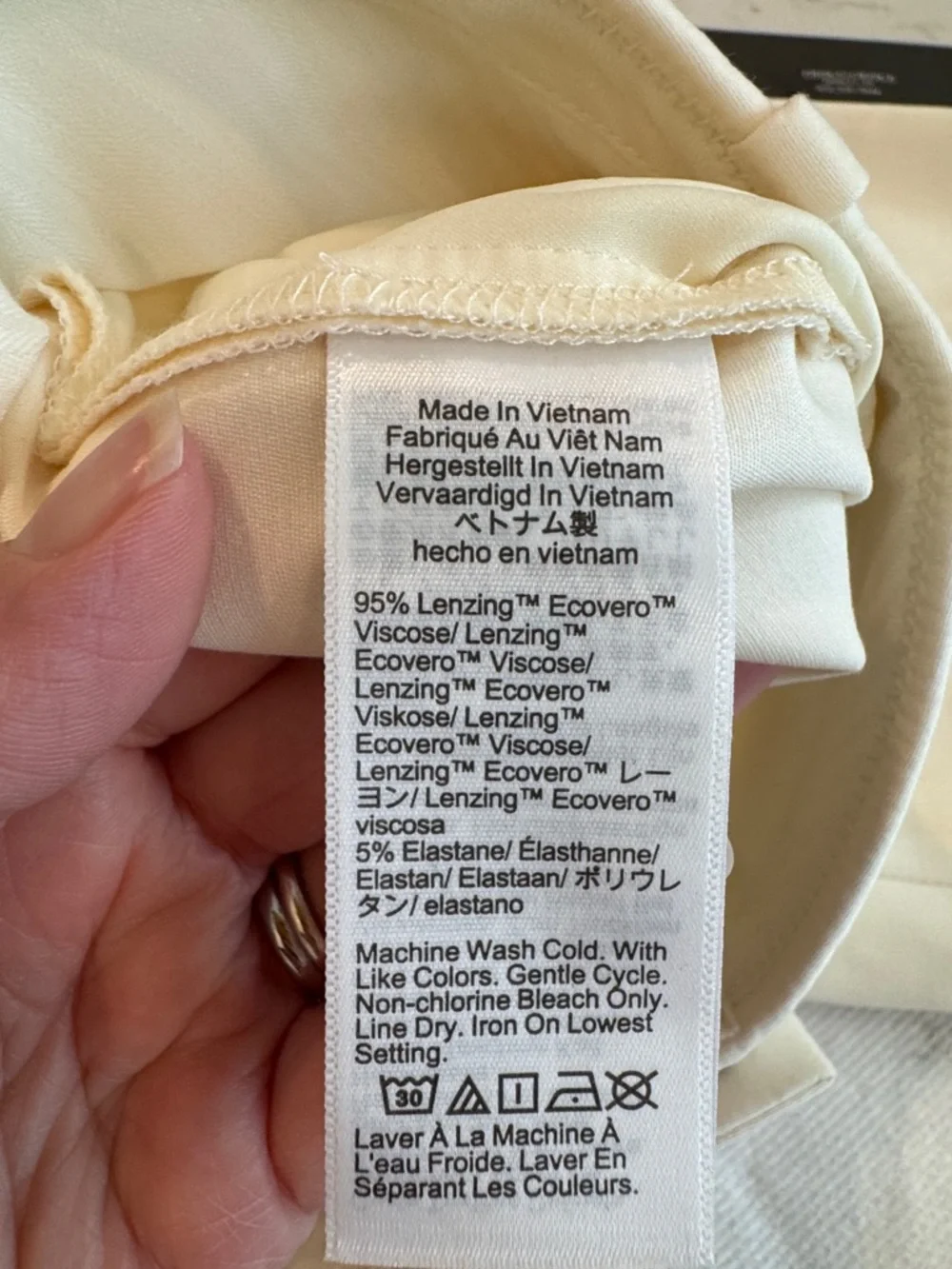 J. Crew Essential Pant NWOT in City Twill Ivory Womens 14 Wide Leg Career Office - Picture 14 of 14